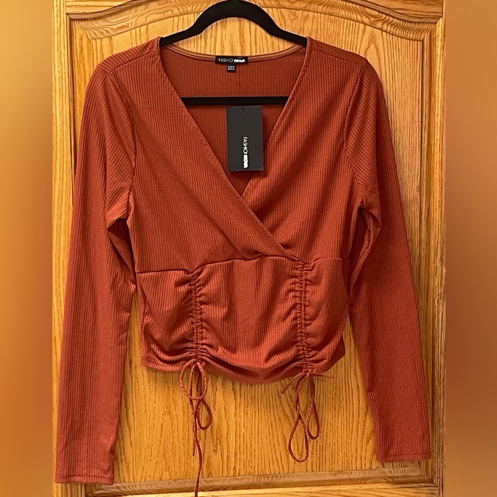NWT Fashion Nova Ruched Top size XL